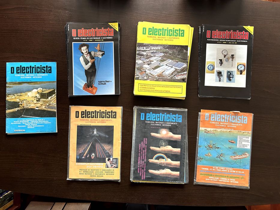 35 Revistas "O Eletricista" de 1983 a 1991 da nº 1 a nº35.