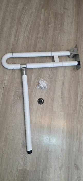 2x Uchwyt uchylny dla niepełnosprawnych z nogą 60cm Biały