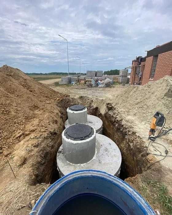 Бетонні Круги Кришки Кільця Якісний дренажний Септик під ключ Перелив Дренаж Водовідведення