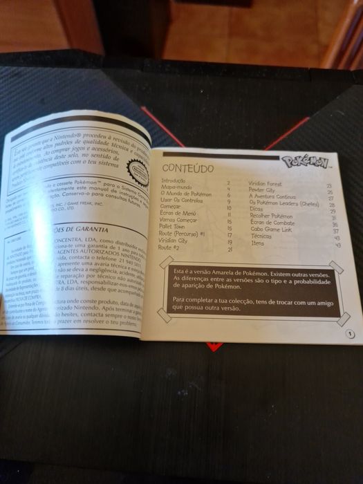 Manual Pokemon Yellow - Gameboy