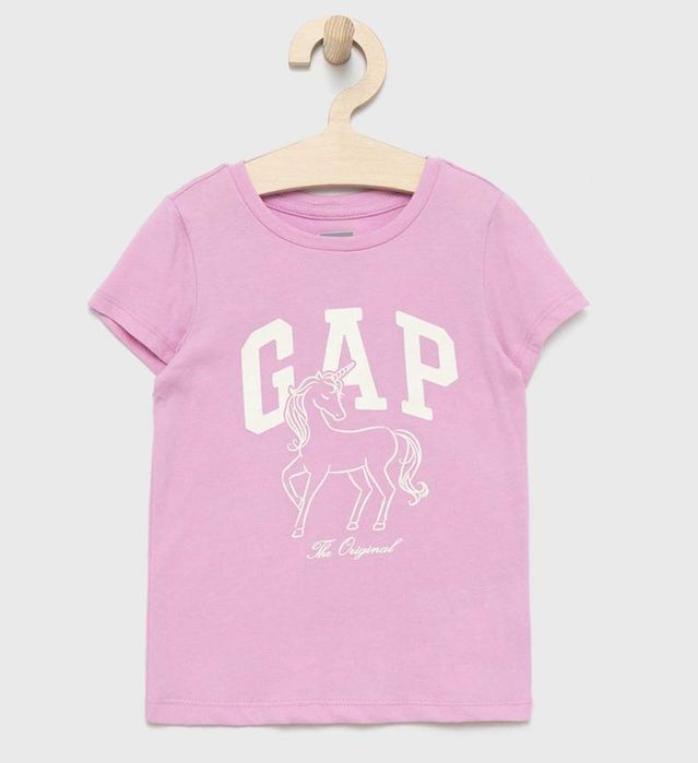 GAP różowa koszulka z jednorożcem 5 lat 110