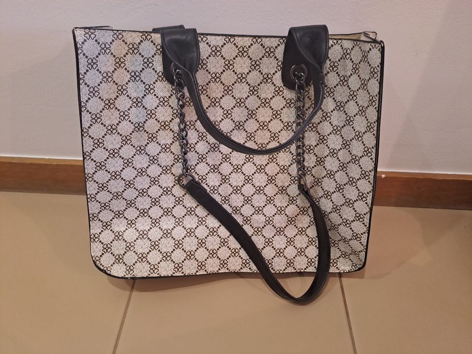 Conjunto de Malas Elegantes (Tote + Tiracolo) - Padrão Monograma
