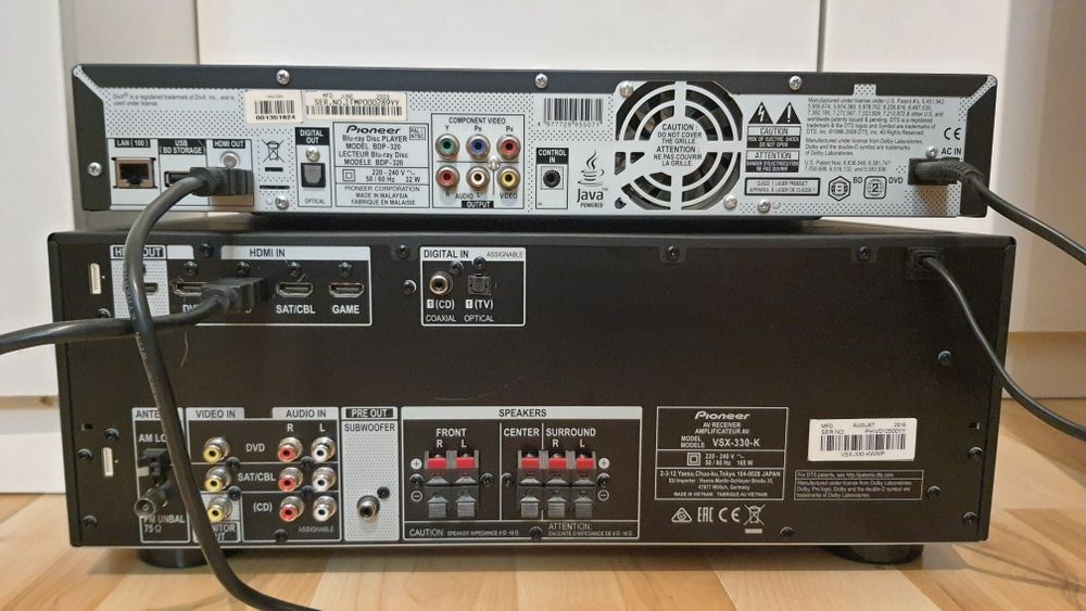 pioneer amplituner VSX-330-K odtwarzacz bluray BPD-320
