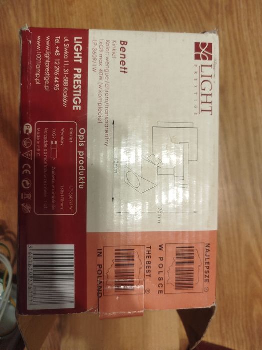 2szt kinkietów z brylancikuem styl Glamour