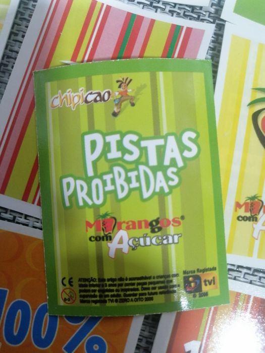 Coleção 40 mini cartas " Pistas Proibidas" série Morangos com Açúcar