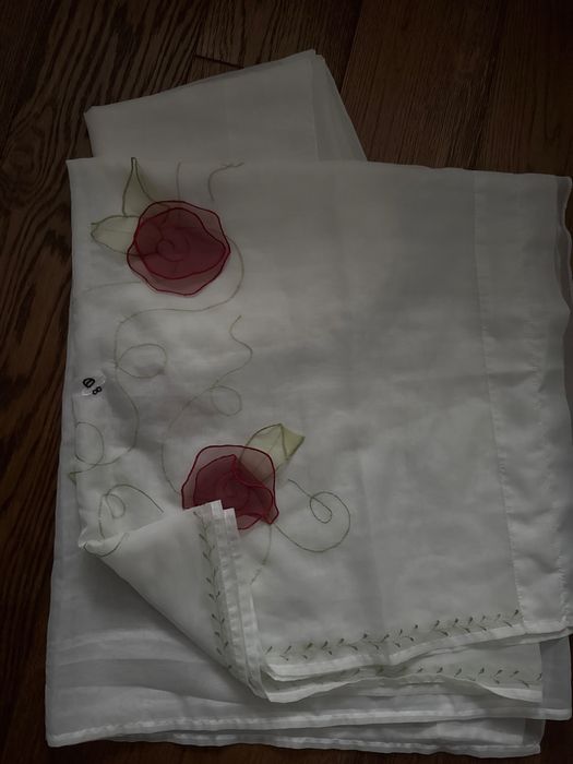 Białe Firanki woal 2 sztuki komplet