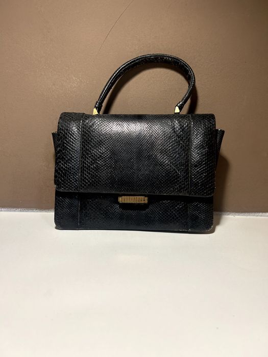 Mala Vintage Pele de Lagarto Genuína Anos 60 Estilo Kelly
