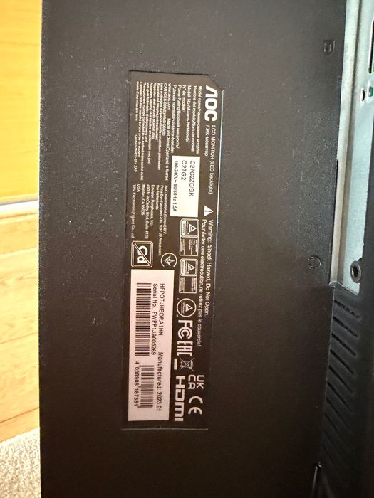 Monitor gaming AOC 240hz (0.5ms)