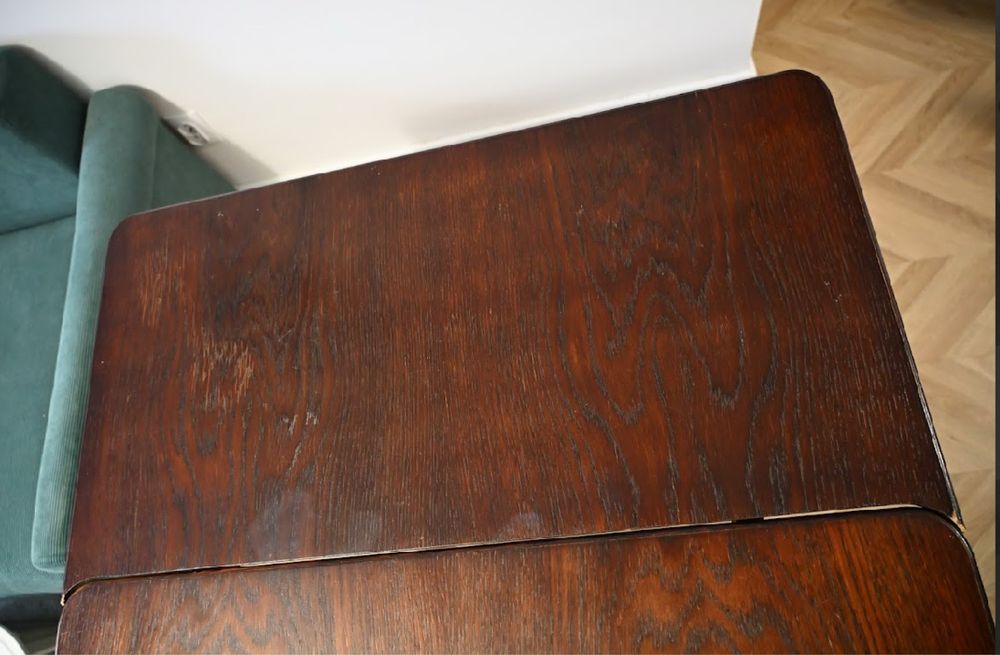 OKAZJA Stół + 6 krzeseł do renowacji dębowy międzywojenny