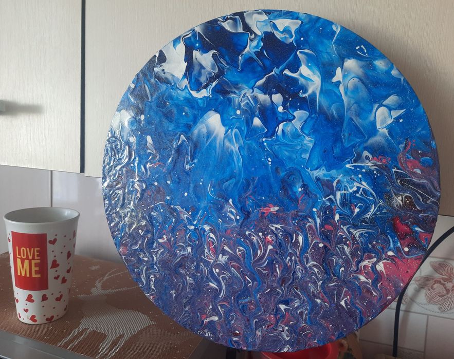Готова картина fluid art для інтер'єру