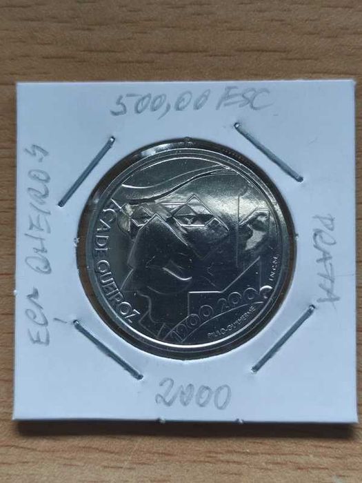 Moeda 500 Escudos PRATA 2000 - Eça Queiroz