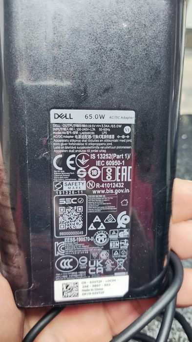 Carregador Original Dell 65W Slim – 19.5V 3.34A