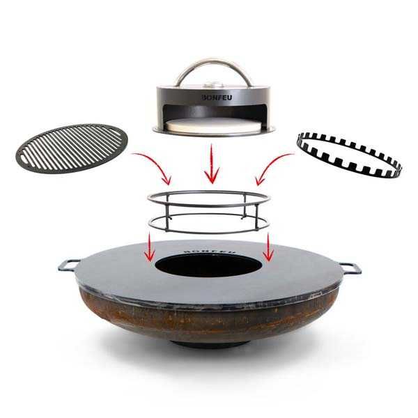 Lareira/Braseiro exterior BonBowl em Corten