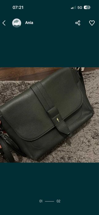 Torebkq zestaw khaki ochnik na ramie na pasku elegancka modna hit