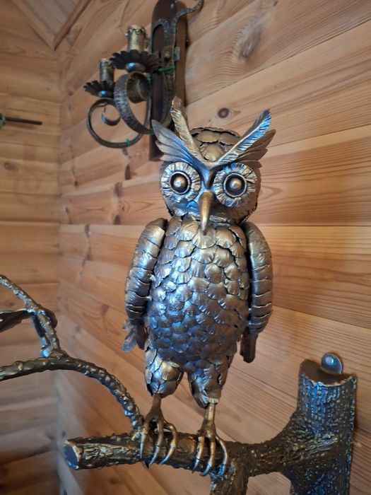 Сова декор, виготовлена із металу