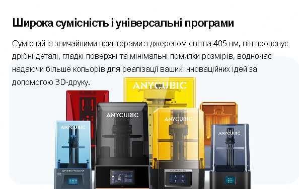 Найточніша та Найсвіжіша смола Anycubic 14K Texture Resin HD GRAY