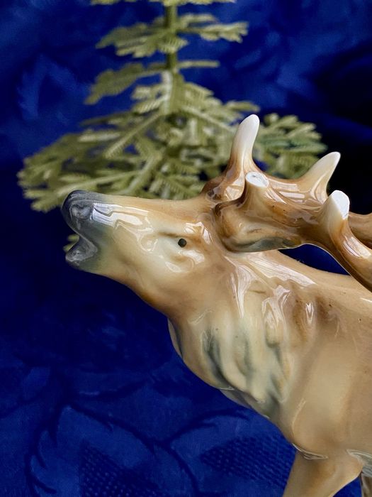 1930-ті! Арт-деко статуетка Німеччина лось фарфор антикварна