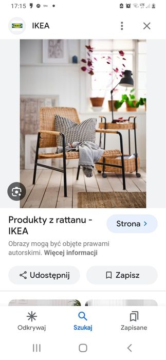 Fotel-krzesło rattanowy IKEA