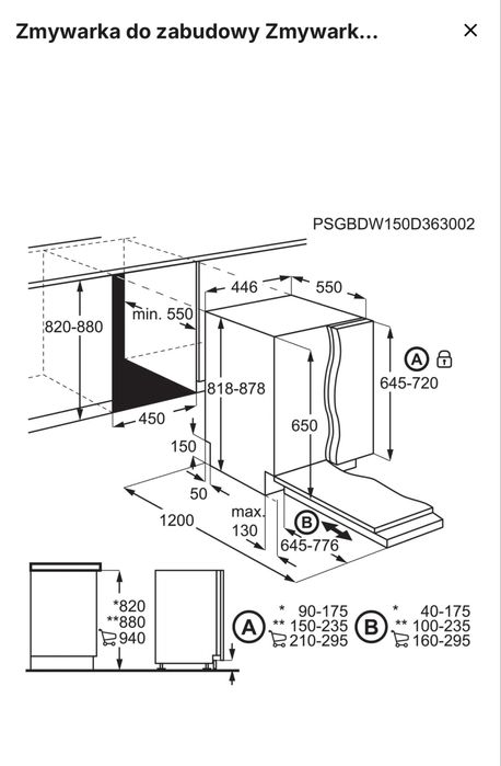 Zmywarka pod zabudowe , tanio