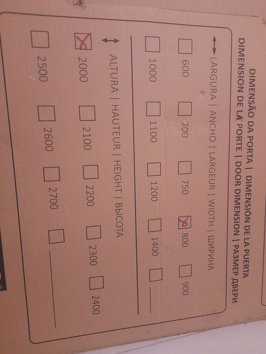 Caixilho para porta de correr NOVO