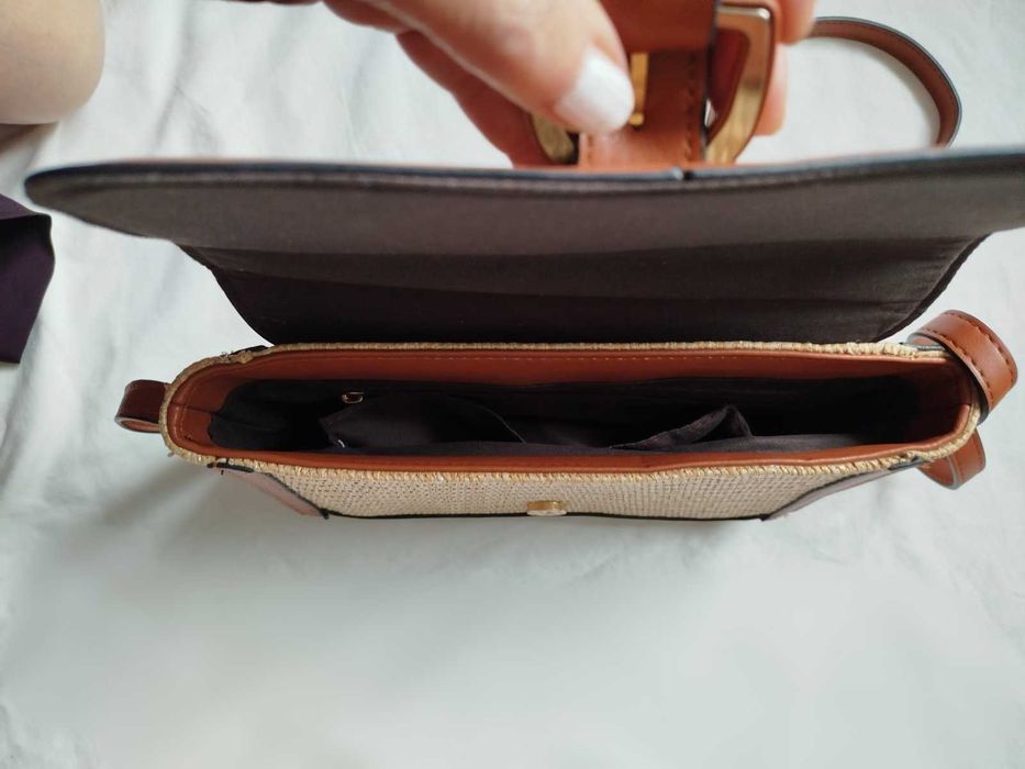 модна сумочка імітація соломки жіноча сумка через плече