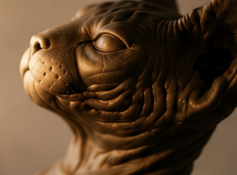Candeeiro gato em 3d