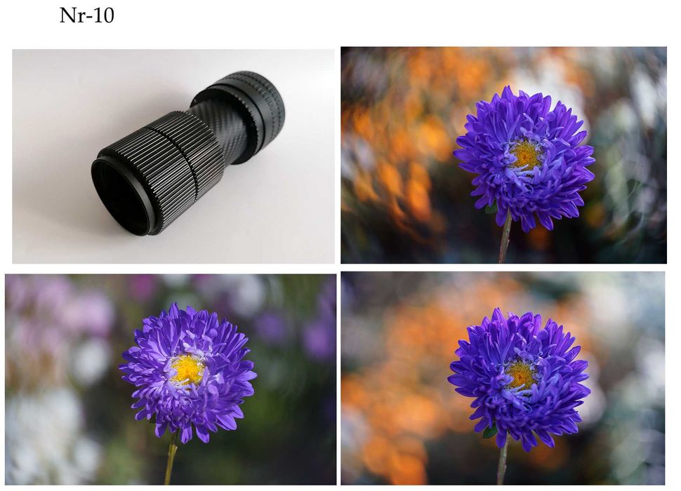 Różne zmodyfikowane obiektywy