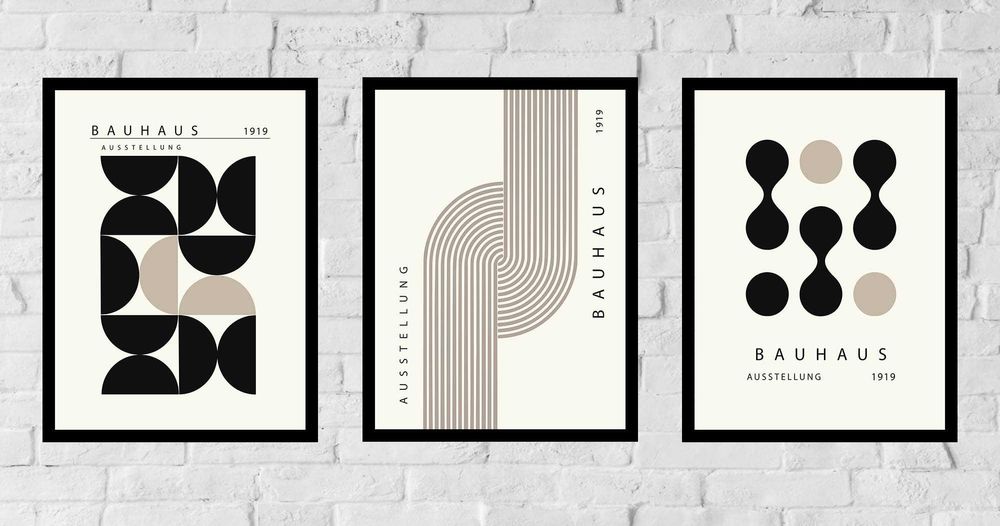 30x40 obrazy w ramie plakaty ramka ABSTRAKCJA SZTUKA BAUHAUS BOHO