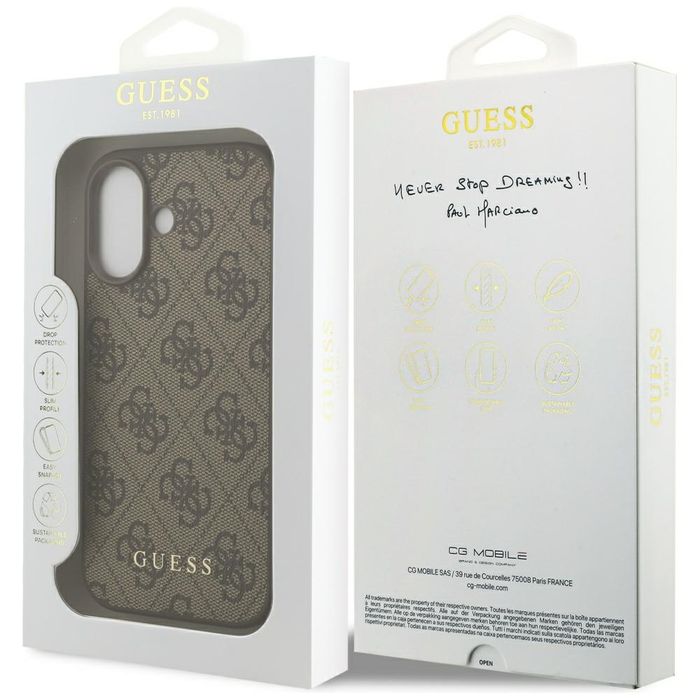 Etui do iPhone 17 Guess 4G Classic brązowy
