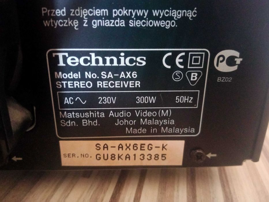 Mega Wieża Hi-Fi TECHNICS kpl.+BT tj.JBL,Denon,Sony