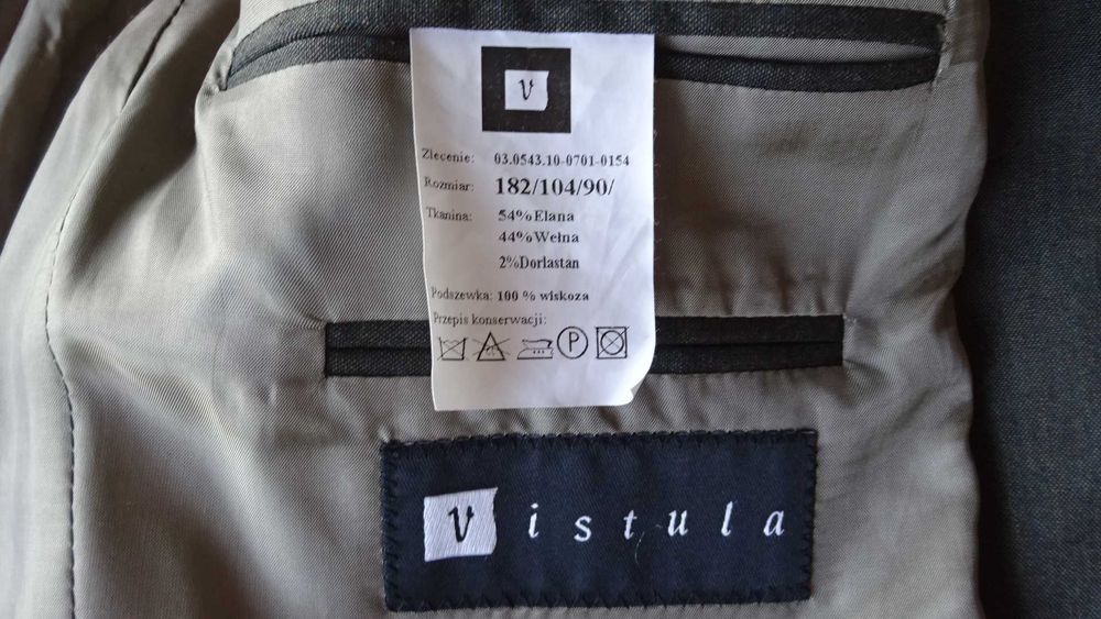 Garnitur Vistula 182/104/90 regular klasyczny   2% elastanu wełna