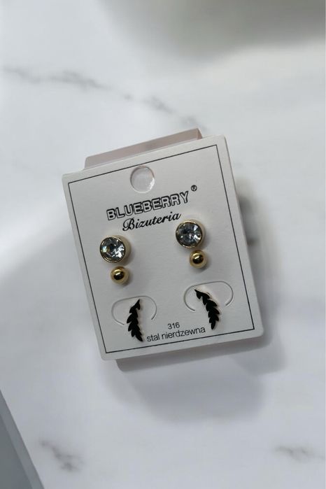 Wkretki kolczyki stal nierdzewna