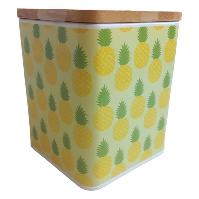 Puszka na Żywność z Bambusową Pokrywką Ananas