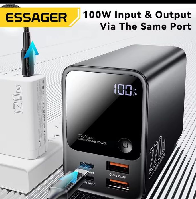 27000 mAh 220W Essager Power Bank