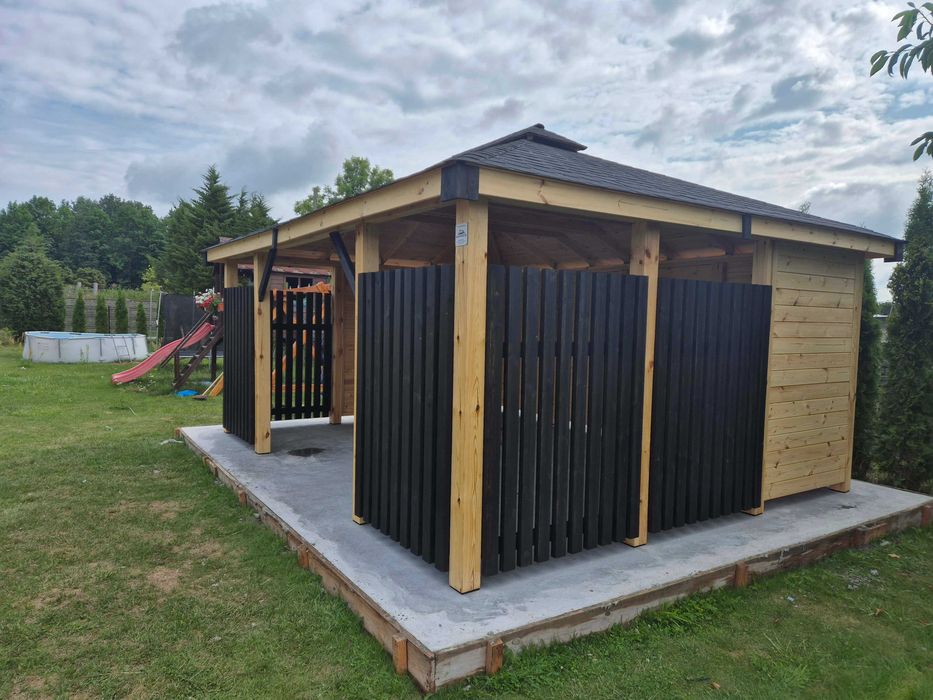 Domek ogrodowy WILL PREMIUM 4x6 m z drewutnią 4x1 m
