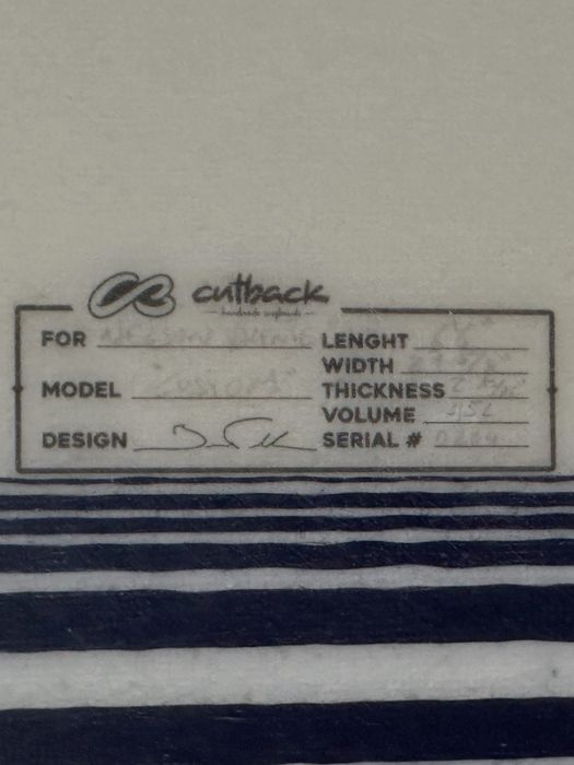 Prancha Surf Cutback 6’6