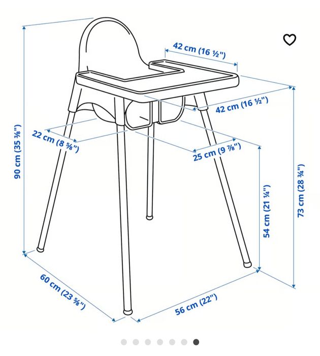 Cadeira de refeição para bebé