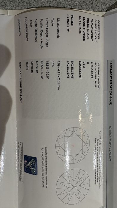 Pierścionek Yes Valentine 0,26ct zaręczynowy