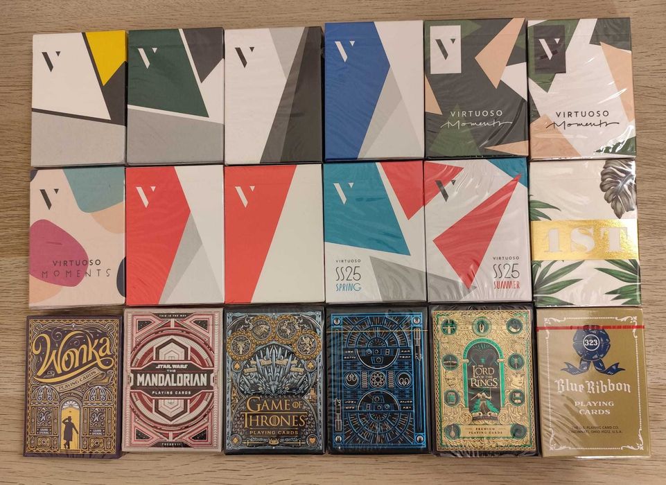 Baralhos de cartas raros Virtuoso, Theory 11 e outros