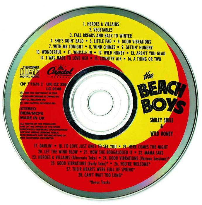 The Beach Boys - Smiley smile & Wild Honey - CD - near MINT
