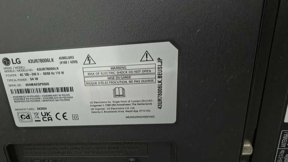 Tv LG 43 polegadas como nova