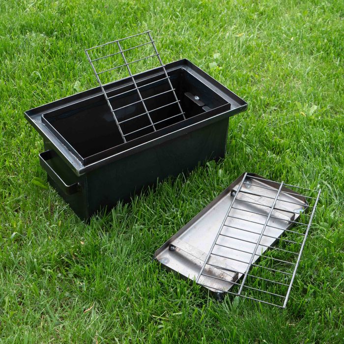 48*28*26см, загрузка до 5кг, коптильня гарячого копчення коптилка