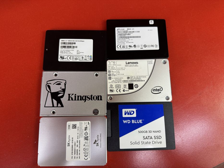 SSD SATA 2.5" 480Gb / 500Gb Samsung, WD, SKhynix, Micron, Kingston