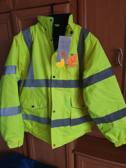 BENEFIT HI-VI kurtka OCIEPLANA ochronna  nowa z logo