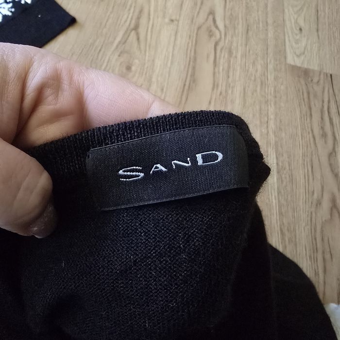 Sweter sand m 38 wełna wool merino