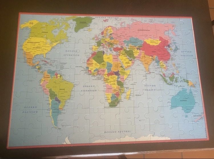 Puzzle Geográfico Mundo, 2 em 1