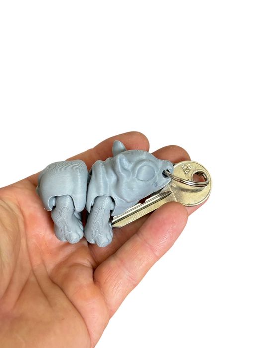 Brelok ruchomy Hipopotam, dekoracja-mini figurka-zabawka-prezent