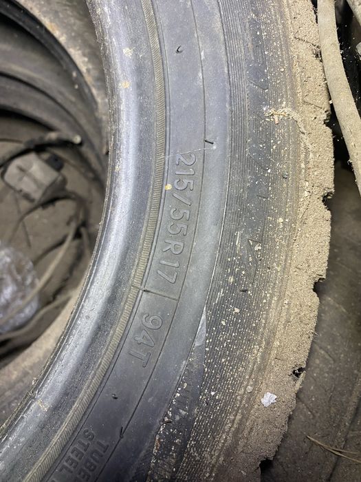 Шини 215 55 17 дві 215 50 17 по дві зими можна ставити на оутлендер