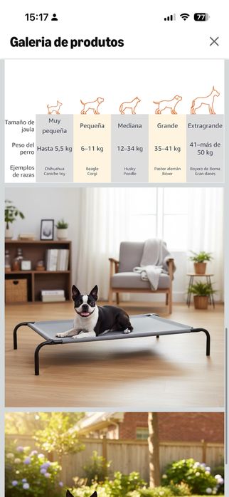 Cama elevada Refrescante para Cao