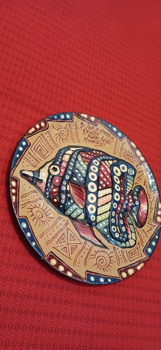 Авторское панно картина барельеф  "Рыба-оберег", шикарно на подарок!